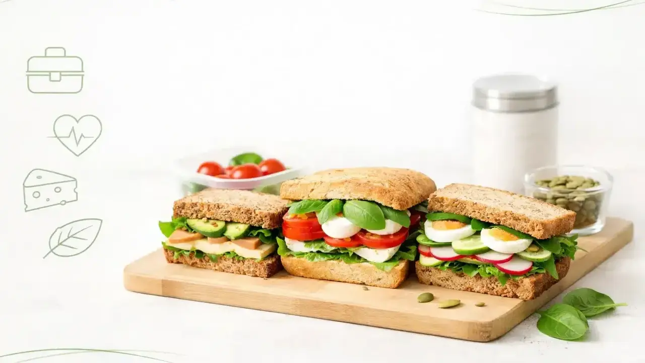 Zdrowe kanapki do pracy: z awokado i serem, caprese oraz jajkiem i rzodkiewką. Idealne na lunch.